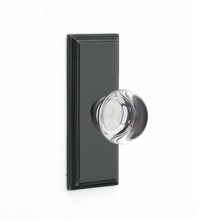 Emtek Providence Knob Concealed Screws With 7” Wilshire Sideplate