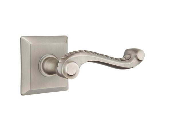 Emtek Rope Lever Concealed Screws with Quincy Rosette