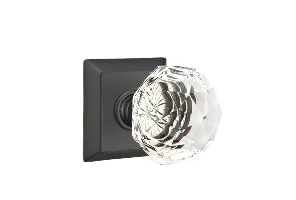 Emtek Diamond Knob Concealed Screws With Quincy Rosette