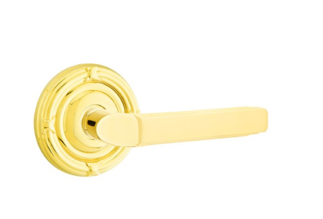 Emtek Milano Lever with Ribbon & Reed Rosette