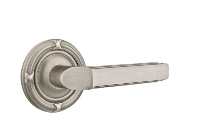 Emtek Milano Lever Concealed Screws with Ribbon & Reed Rosette