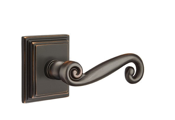 Emtek Rustic Lever with Wilshire Rosette