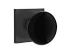 EMTEK Modern Brass Ebony Knob Concealed Screw with Square Rosette