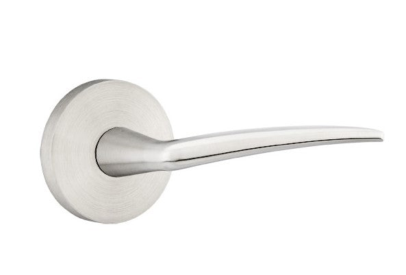 Emtek Cast Stainless Steel Poseidon Lever Concealed Screws with Disk Rosette