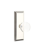 Emtek Bristol Knob Concealed Screws With 7” Wilshire Sideplate