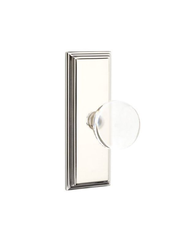 Emtek Bristol Knob Concealed Screws With 7” Wilshire Sideplate