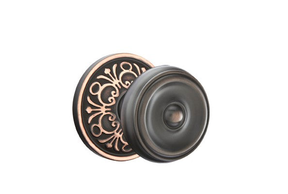 Emtek Waverly Knob With Lancaster Rosette