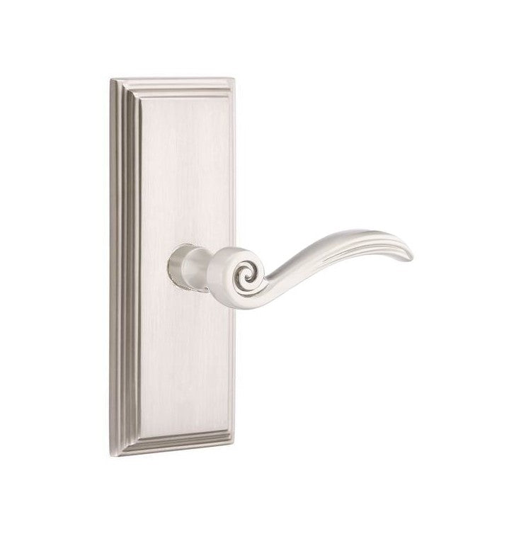 Emtek Elan Lever Concealed Screws with 7” Wilshire Sideplate