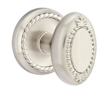 Emtek Beaded Egg Knob With Rope Rosette