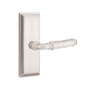 Emtek Ribbon & Reed Lever Concealed Screws with 7” Wilshire Sideplate