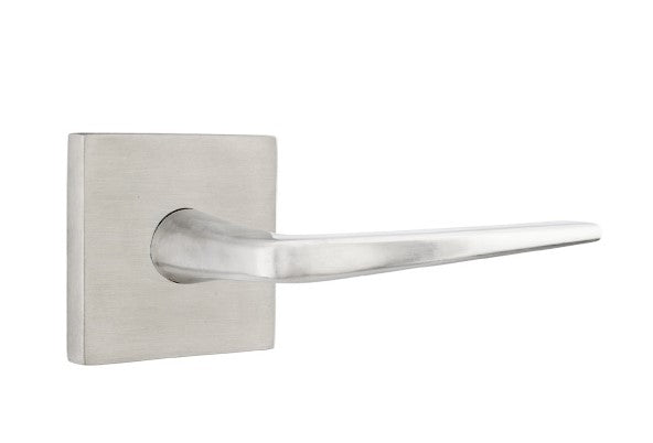 Emtek Cast Stainless Steel Athena Lever with Square Rosette