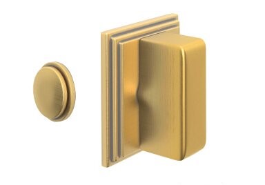 Emtek Wilshire Single Rosette Privacy Bolt with Rectangular Thumbturn Style