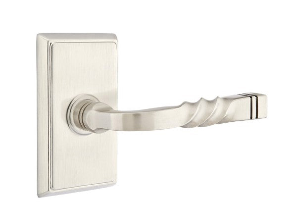 Emtek Santa Fe Lever Concealed Screws with Rectangular Rosette