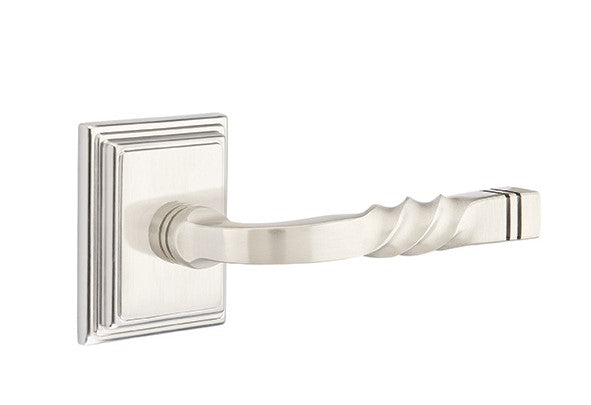 Emtek Santa Fe Lever Concealed Screws with Wilshire Rosette