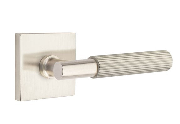 Emtek Select T-BAR Straight Knurled Lever Concealed Screws with Square Rosette