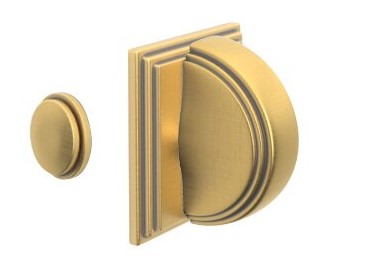 Emtek Wilshire Single Rosette Privacy Bolt with Arched Step Thumbturn Style
