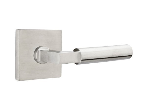 Emtek Cast Stainless Steel Hercules Lever with Square Rosette