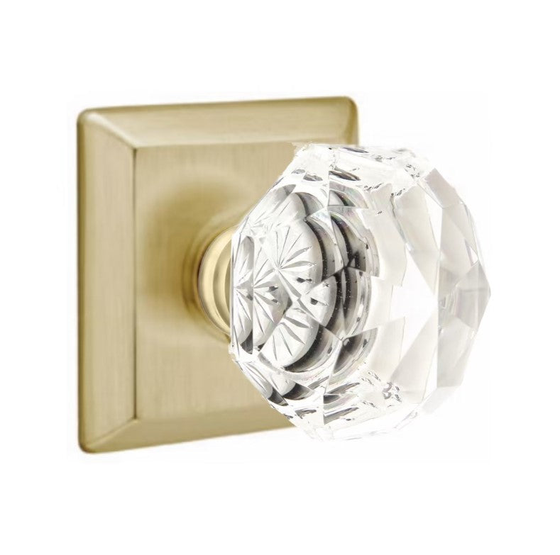 Emtek Diamond Knob Concealed Screws With Quincy Rosette