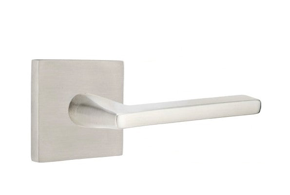 Emtek Cast Stainless Steel Helios Lever with Square Rosette