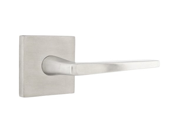 Emtek Cast Stainless Steel Hermes Lever Concealed Screws with Square Rosette