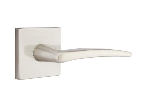 Emtek Cast Stainless Steel Poseidon Lever with Square Rosette