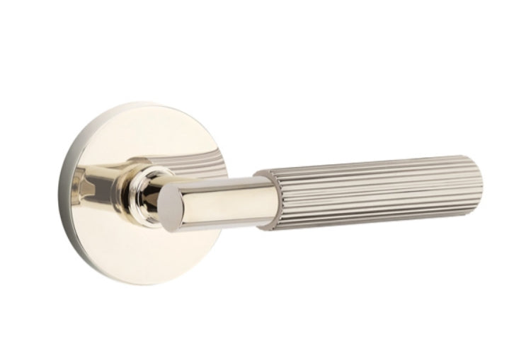 Emtek Select T-BAR Straight Knurled Lever Concealed Screws with Disk Rosette