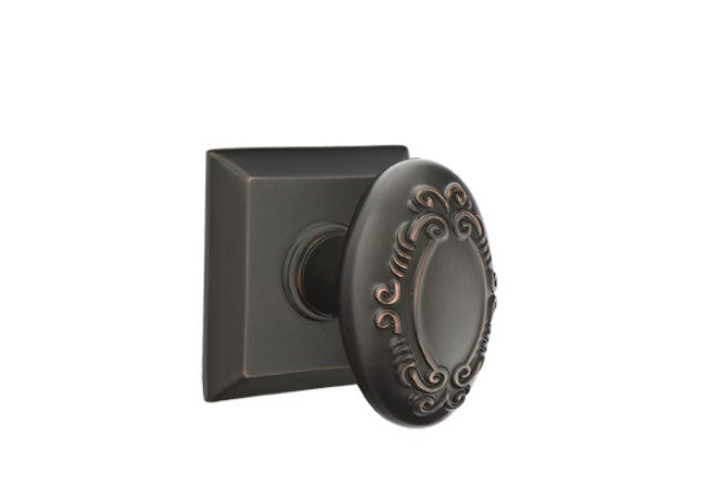 Emtek Victoria Knob Concealed Screws With Quincy Rosette