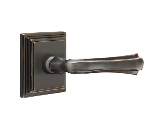 Emtek Wembley Lever Concealed Screws with Wilshire Rosette