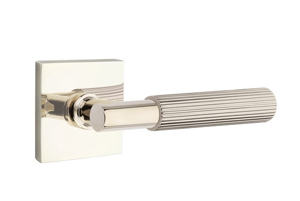 Emtek Select T-BAR Straight Knurled Lever Concealed Screws with Square Rosette