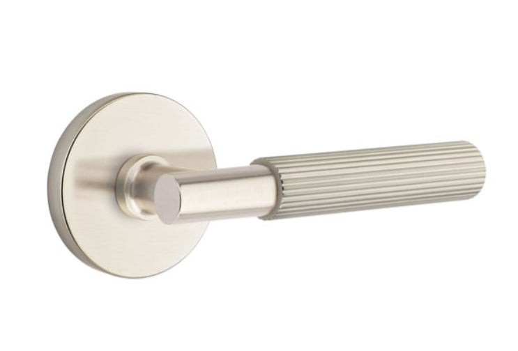 Emtek Select T-BAR Straight Knurled Lever Concealed Screws with Disk Rosette