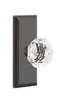 Emtek Diamond Knob With 7” Wilshire Sideplate