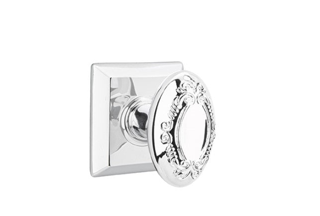 Emtek Victoria Knob Concealed Screws With Quincy Rosette