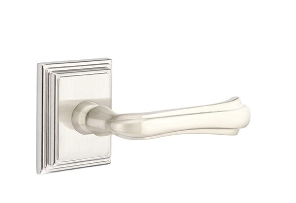 Emtek Wembley Lever Concealed Screws with Wilshire Rosette