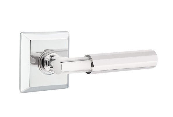 Emtek Select T-BAR Faceted Lever Concealed Screws with Quincy Rosette