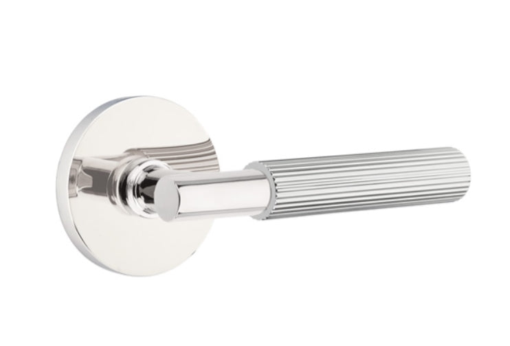 Emtek Select T-BAR Straight Knurled Lever Concealed Screws with Disk Rosette