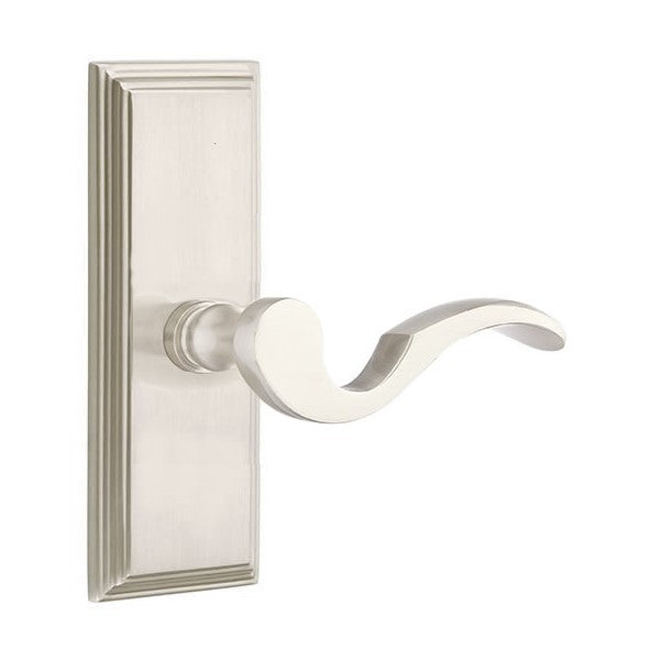 Emtek Cortina Lever Concealed Screws with 7” Wilshire Sideplate