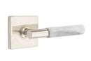 Emtek Select T-BAR White Marble Lever with Square Rosette