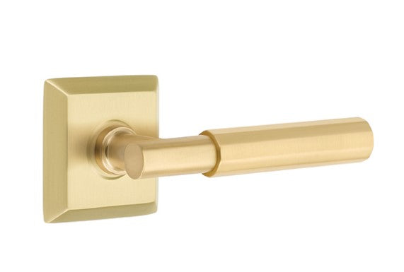 Emtek Select T-BAR Faceted Lever Concealed Screws with Quincy Rosette