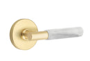 Emtek Select T-BAR White Marble Lever with Disk Rosette