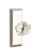 Emtek Diamond Knob With 7” Wilshire Sideplate