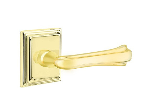 Emtek Wembley Lever Concealed Screws with Wilshire Rosette