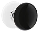 Emtek Ebony Knob With Porcelain Rosette