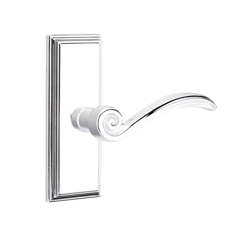 Emtek Elan Lever Concealed Screws with 7” Wilshire Sideplate