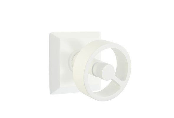 Emtek Concealed Fastener Spoke Knob with Quincy Rosette