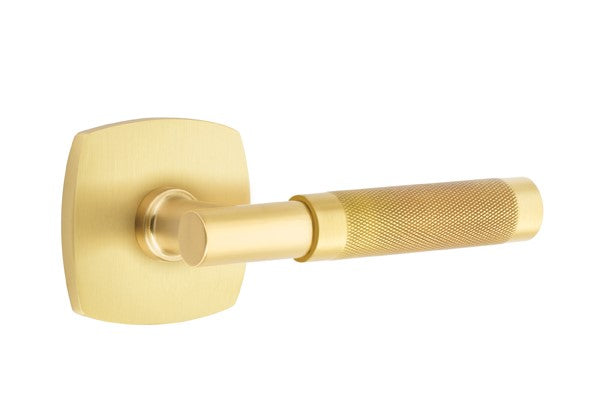 Emtek Select T-BAR Knurled Lever with Urban Modern Rosette