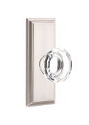 Emtek Lowell Knob Concealed Screws With 7” Wilshire Sideplate