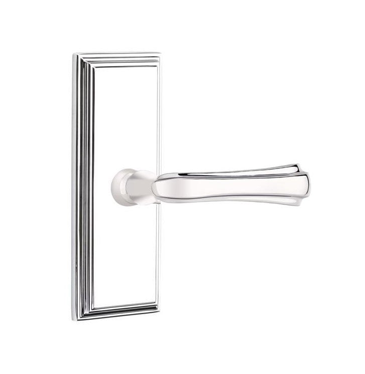 Emtek Wembley Lever Concealed Screws with 7” Wilshire Sideplate