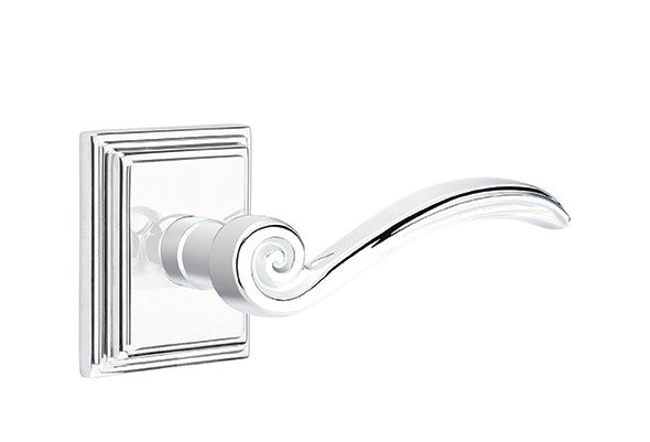 Emtek Elan Lever Concealed Screws with Wilshire Rosette