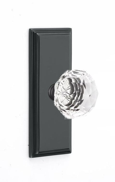 Emtek Diamond Knob Concealed Screws With 7” Wilshire Sideplate