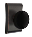 EMTEK Modern Brass Ebony Knob Concealed Screw with Neos Rosette